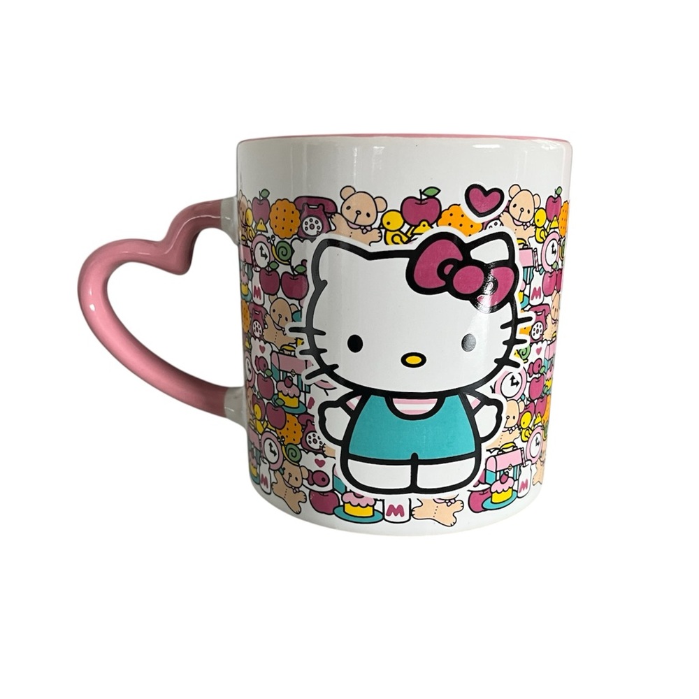 Sanrio Pink-Handled Ceramic Mug with Printed Base